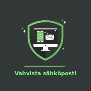 WilderBet Casinon logo näkyy kilven yläpuolella, jonka alla on tietokone ja sähköpostisymboli – käyttäjiä pyydetään vahvistamaan sähköpostiosoitteensa tilin turvallisuuden takaamiseksi.